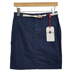 Daughters Of The Liberation Womens Mini Skirt 00 Navy Preppy Chino Academia Chic